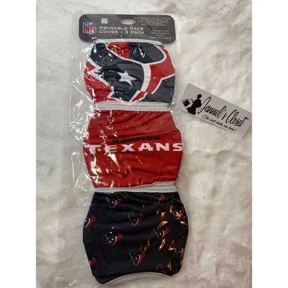 Houston Texans FOCO Adult Face Covering 3-Pack - Picture 5 of 6